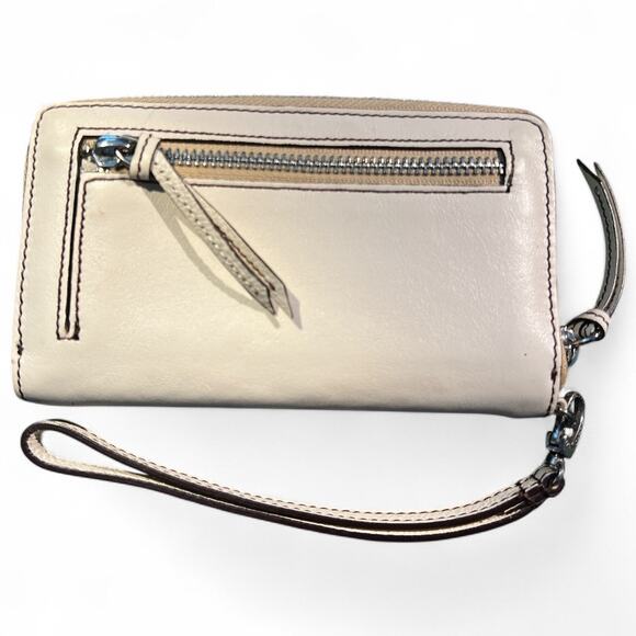 Brighton Anchor Leather Zip Around Tech Wallet Wristlet Organize Nautical Preppy - Picture 5 of 10